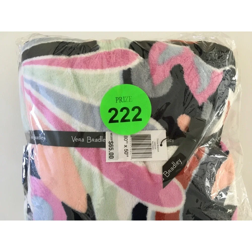 Vera Bradley Mod Paisley Fleece THROW BLANKET 50